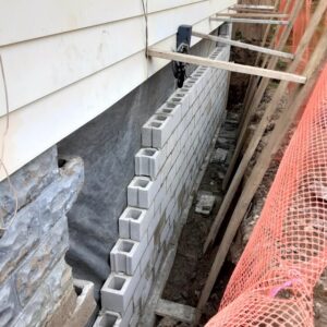 basement wall rebuild foundation repair